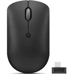 Мышь беспроводная Lenovo 400 черный, 2400 dpi, радиоканал, USB-C, кнопки - 4