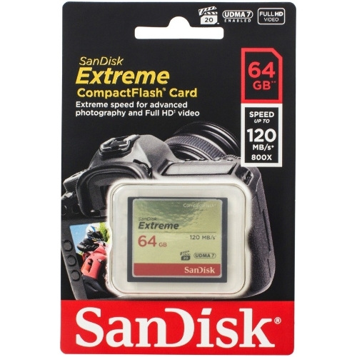 Флеш карта CF 64Gb SanDisk Extreme 120Mb/s