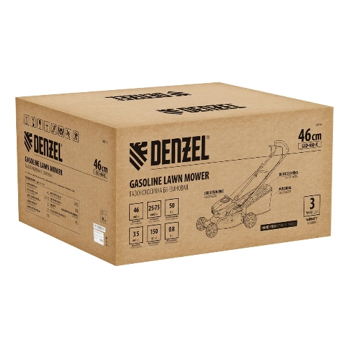 Газонокосилка бензиновая Denzel GLD-460-K, 150 см3, 46 см, 50 л