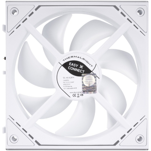 Кулер для корпуса Thermalright TL-M12QRW Reverse (124x120x25mm, 4-pin PWM, ARGB, 47.6CFM, 23.2dBA, 1500RPM, White)