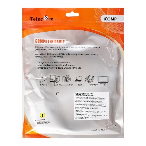Кабель соединительный DP-DP 1.4V 8K@60Hz 3м, Telecom Pro TCG750-3M