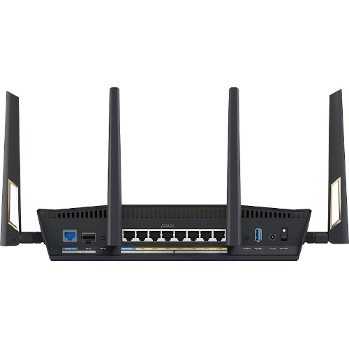 Маршрутизатор ASUS RT-BE88U, черный/желтый, 90IG08V0-MO3N0V