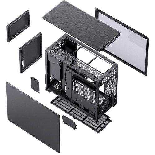 Корпус без блока питания JONSBO D31 MESH Black MATX без БП, боковая панель из закаленного стекла, mini-ITX, micro-ATX, черный