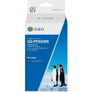 Картридж струйный G&G GG-PFI030BK PFI-030BK черный (55мл) для Canon imagePrograf TA-20/30 TM-240/340