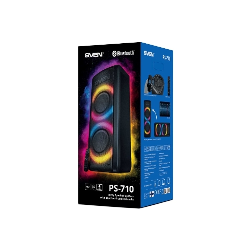 Портативная акустика SVEN АС PS-710 черный 100 Вт Bluetooth
