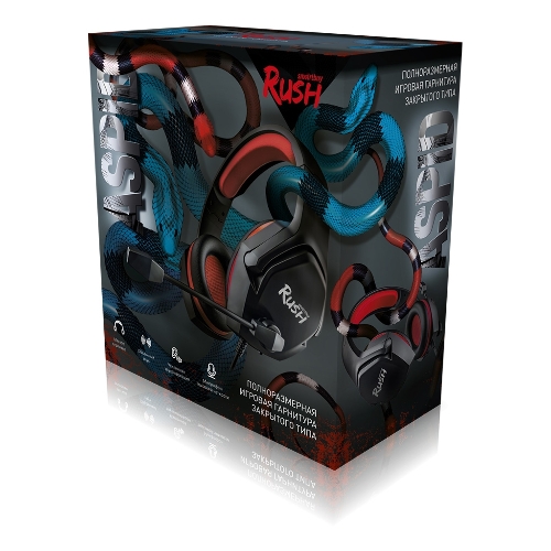 Игровая гарнитура Smartbuy (SBHG-9740) RUSH ASPID черный/красный
