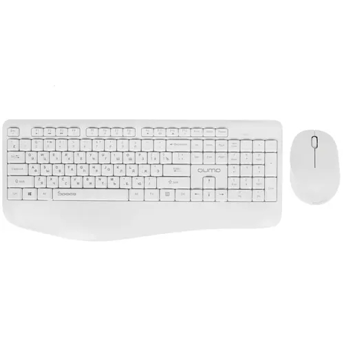 Комплект клавиатура+мышь Qumo Space K57/M75 беспроводной, USB, 1200 DPI, белый