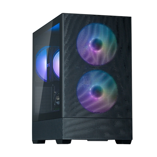 Компьютерный корпус ZALMAN P30 AIR, MATX, BLACK, WINDOW, 2xCombo (3.5'' or 2.5''), 3x2.5