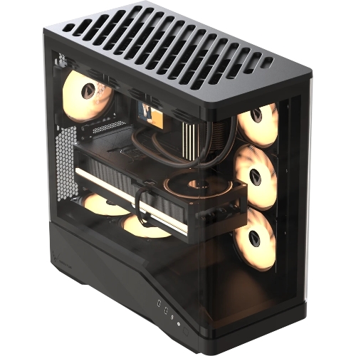 Компьютерный корпус Formula V Line Crystal U9 PA Black, ATX, TYPE-C*1, USB3.0*2, Curved Glass, SIDE 3x PERFORMANCE ARGB, REAR 1x PERFORMANCE ARGB