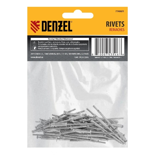 Заклепки алюминиевые Denzel, 1/8
