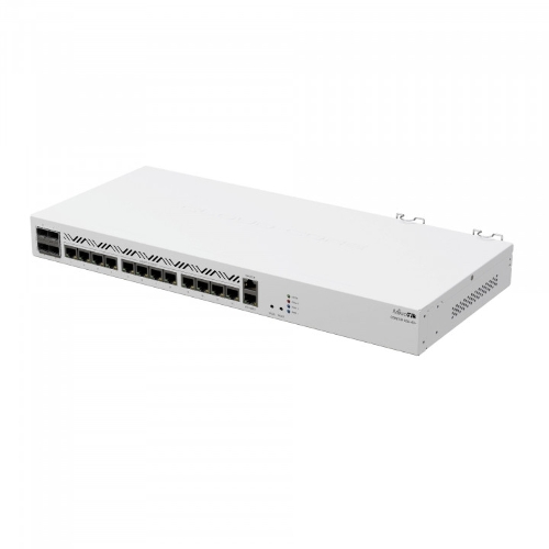Маршрутизатор Mikrotik CCR2116-12G-4S+ Cloud Core Router 2116-12G-4S+ with Amazon Annapurna Labs Alpine v3 AL73400 CPU (16-cores, 2GHz per core), 16Gb RAM, 4xSFP+ cage, 13xGbit LAN, M.2 PCIe slot, RouterOS L6, 1U rackmount case, Dual PSU