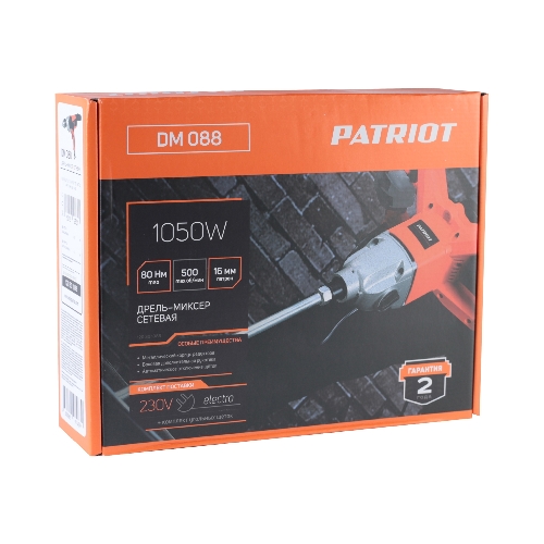 Дрель-миксер Patriot DM 088, 1050 Вт, сетевая