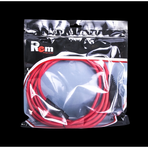 Шнур питания с фиксатором REM IEC 60320 C13/IEC 60320 C14, 10 А/250 В (3 * 1,0), длина 1,8 м, красный R-10-Cord-C13-C14-1.8-Red
