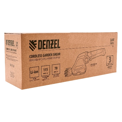 Ножницы-кусторез аккумуляторные Denzel G411 с акк. 3,6В Li-Ion 1,5 А·ч