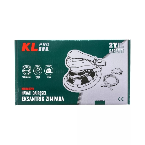 Профессиональная пневматическая орбитальная шлифмашина Klpro KLHA603V6 (150мм, 9000 об/мин, штуцер 1/4)