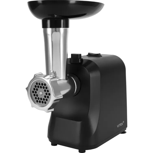 Мясорубка электрическая Vitek VT-MG3600 черный, 1800 Вт, 1.6 кг/мин, реверс, защита от перегрузки, насадки - 4