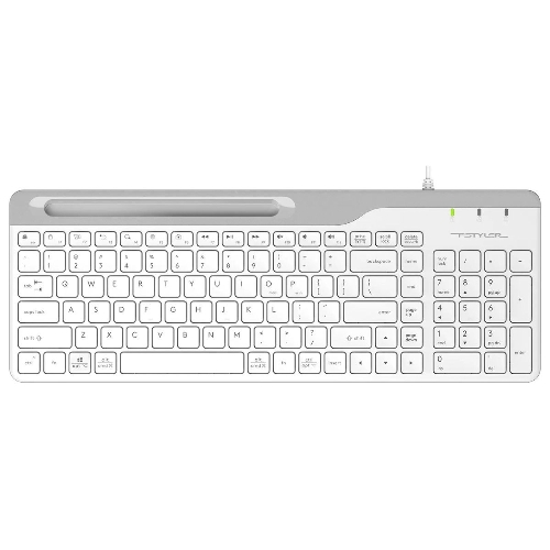 Клавиатура проводная A4Tech Fstyler FK25, USB, белый/серый