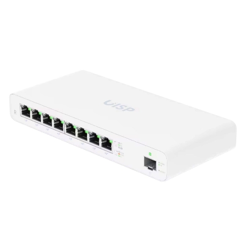 Маршрутизатор Ubiquiti UISP Router 2 ядра (880 МГц), 8х 1G RJ45, 1х SFP, раздача PoE 110 Вт
