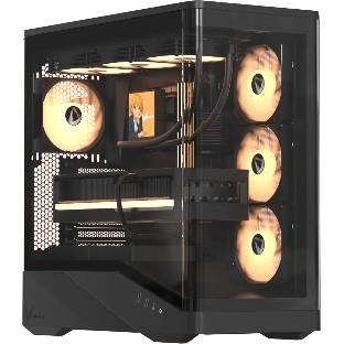 Компьютерный корпус Formula V Line Crystal U9 PA Black, ATX, TYPE-C*1, USB3.0*2, Curved Glass, SIDE 3x PERFORMANCE ARGB, REAR 1x PERFORMANCE ARGB