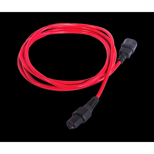 Шнур питания с фиксатором REM IEC 60320 C13/IEC 60320 C14, 10 А/250 В (3 * 1,0), длина 1,8 м, красный R-10-Cord-C13-C14-1.8-Red