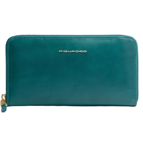 Кошелек женский Piquadro Blue Square PD1515B2R/OT3 синий петроль натур.кожа