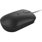 Мышь проводная Lenovo 400 черный, 2400 dpi, USB-C, кнопки - 4