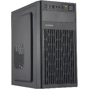 Компьютерный корпус Digma DCC-MN302 черный без БП mATX 1x80мм 2x120мм 1xUSB2.0 1xUSB3.0 audio