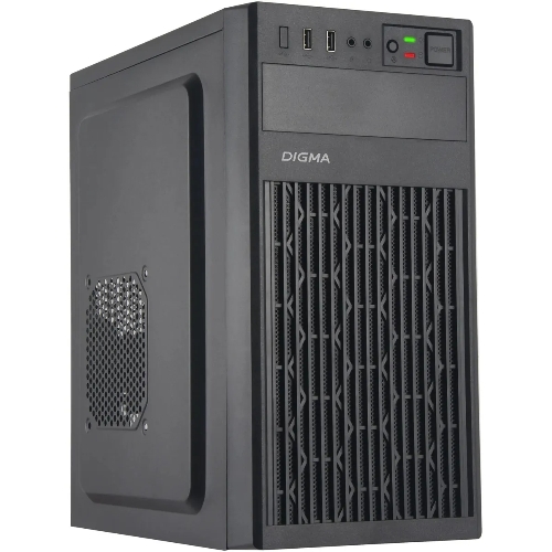 Компьютерный корпус Digma DCC-MN302 черный без БП mATX 1x80мм 2x120мм 1xUSB2.0 1xUSB3.0 audio