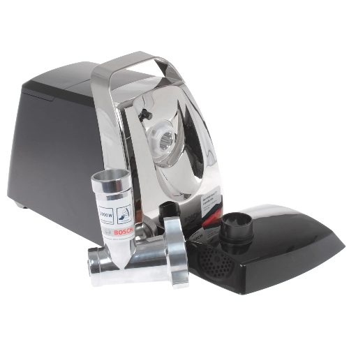 Мясорубка электрическая Bosch MFW67440 черный, 2000 Вт, 3.5 кг/мин, реверс, защита от перегрузки, насадки - 4