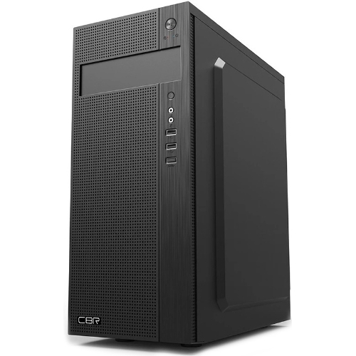 Компьютерный корпус CBR PCC-ATX-E185-WPSU ATX Miditower E185, без БП, 2*USB 2.0, HD Audio+Mic, черный