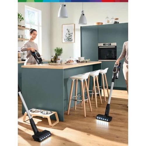 Пылесос вертикальный Bosch BCS931GAC серый, питание от аккумулятора, уборка сухая, пылесборник 0.4 л