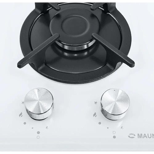 Газовая варочная панель Maunfeld EGHG.32.1CW/G, 2 конфорки, закаленное стекло, белый