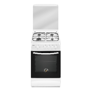 Плита газовая Kraft KF-FSK5404AGWG белый, конфорок 4 газовых, духовка 58 л, 50 см x 87 см x 63 см