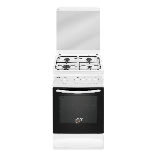 Плита газовая Kraft KF-FSK5404AGWG белый, конфорок 4 газовых, духовка 58 л, 50 см x 87 см x 63 см