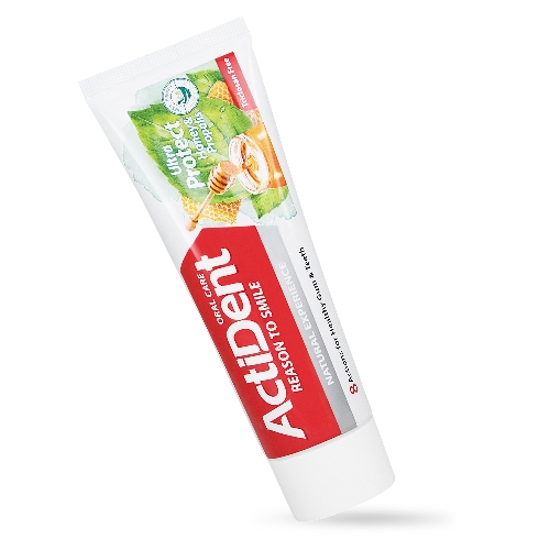 Зубная паста Active ACTIDENT Мед и Прополис Ultra Protect, без парабенов, 100 г (512901004)