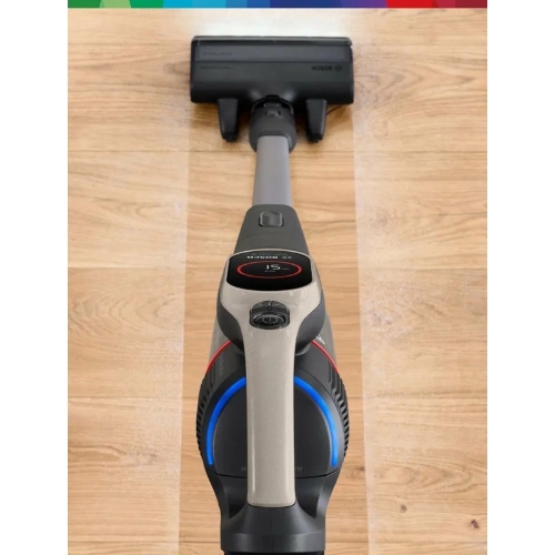 Пылесос вертикальный Bosch BCS931GAC серый, питание от аккумулятора, уборка сухая, пылесборник 0.4 л