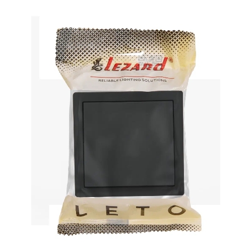 Выключатель 1-клав. LETO черный бархат LEZARD 752-4200-100