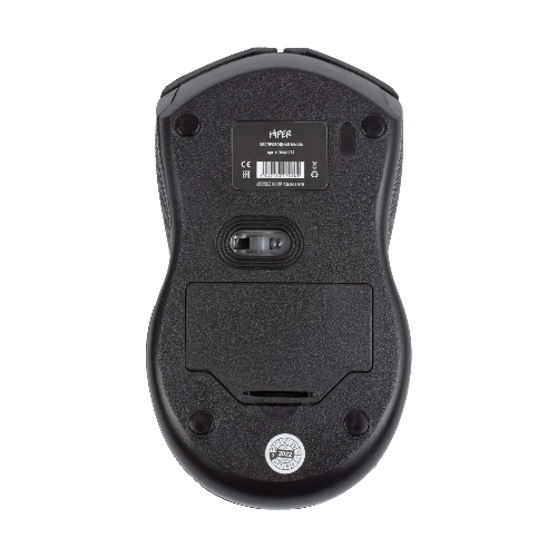 Мышь беспроводная HIPER HOMW-073 черный/красный, 1000 dpi, радиоканал, USB, кнопки - 3