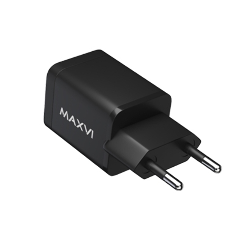 Сетевое зарядное устройство Maxvi A304 Type-C\USB 3A 15W, черный