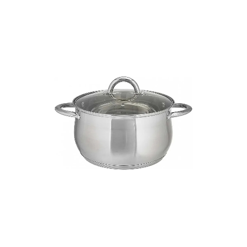 Кастрюля WEBBER BE-355/2 6,5 л, 24 см, из нержавеющей стали со стеклянной крышкой
