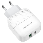 Сетевое зарядное устройство BOROFONE BA46A Premium, один порт USB, один порт Type-C, PD, 18W, 5V, 3.0A, белый