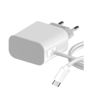 Сетевое зарядное устройство Maxvi CHL-240T 2.4A, with Type-C cable, белый
