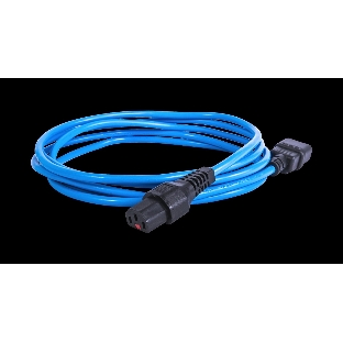 Шнур питания с фиксатором REM IEC 60320 C13/IEC 60320 C14, 10 А/250 В (3 * 1,0), 3 м, синий R-10-Cord-C13-C14-3-Blue