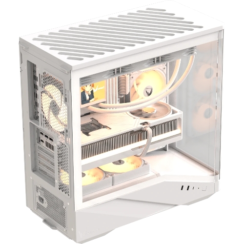 Компьютерный корпус Formula V Line Crystal U9 PA White, ATX, TYPE-C*1, USB3.0*2, Curved Glass, SIDE 3x PERFORMANCE ARGB, REAR 1x PERFORMANCE ARGB