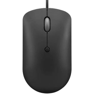 Мышь проводная Lenovo 400 черный, 2400 dpi, USB-C, кнопки - 4