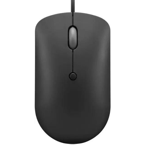 Мышь проводная Lenovo 400 черный, 2400 dpi, USB-C, кнопки - 4