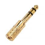 Аудио переходник Cablexpert A-63M-35F, Jack6.3(M) на Jack3.5(F) стерео, золотой, пакет