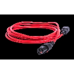 Шнур питания с фиксатором REM IEC 60320 C13/IEC 60320 C14, 10 А/250 В (3 * 1,0), 3 м, красный R-10-Cord-C13-C14-3-Red