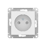 Механизм розетки 1-м СП AtlasDesign без заземл. защ. шторки 16А белый, SchE ATN000149