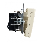 Розетка 1-местная IEK BRITE РСбш10-3-БрКр (BR-R16-16-K10) с заземлением, с защитными шторками и крышкой, 16А, IP20, бежевый